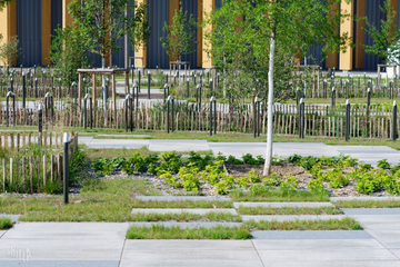 Photographie du parvis du PEX de Strasbourg.
